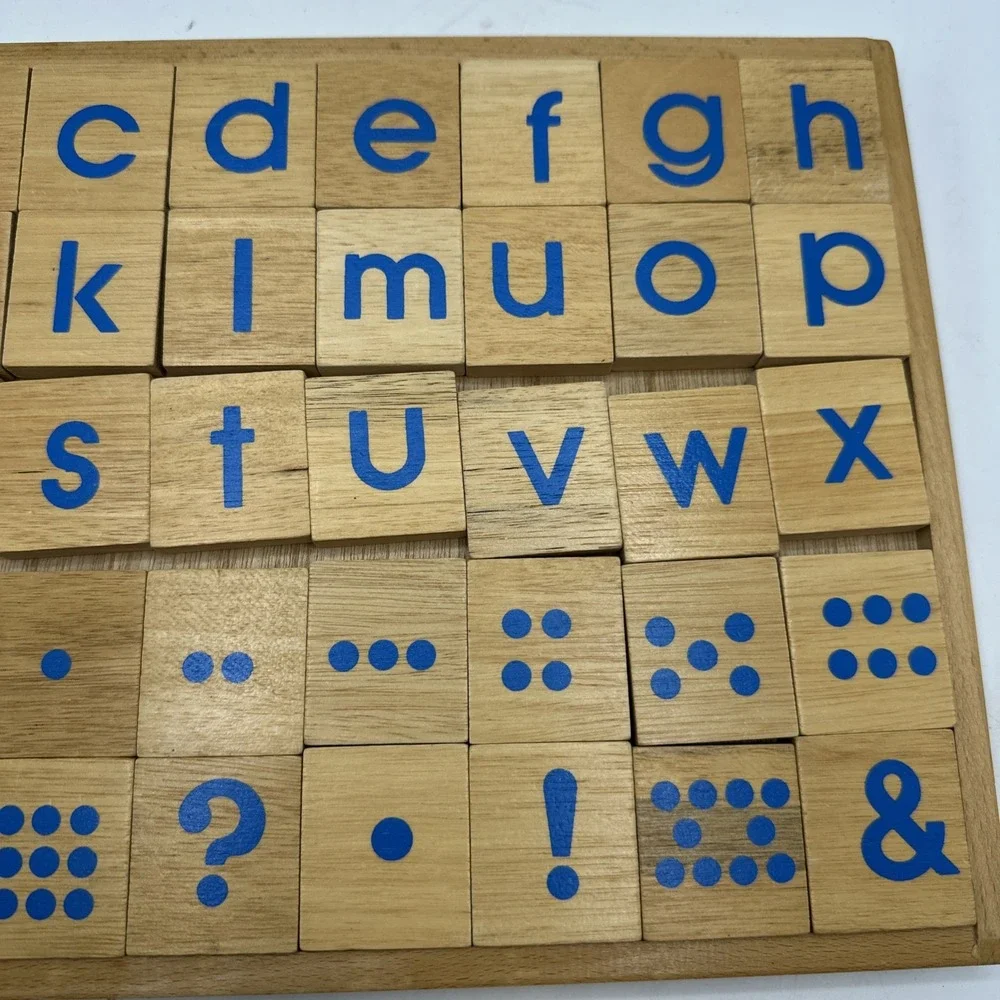 Wooden Alphabet  And Number Tiles 1 1/2